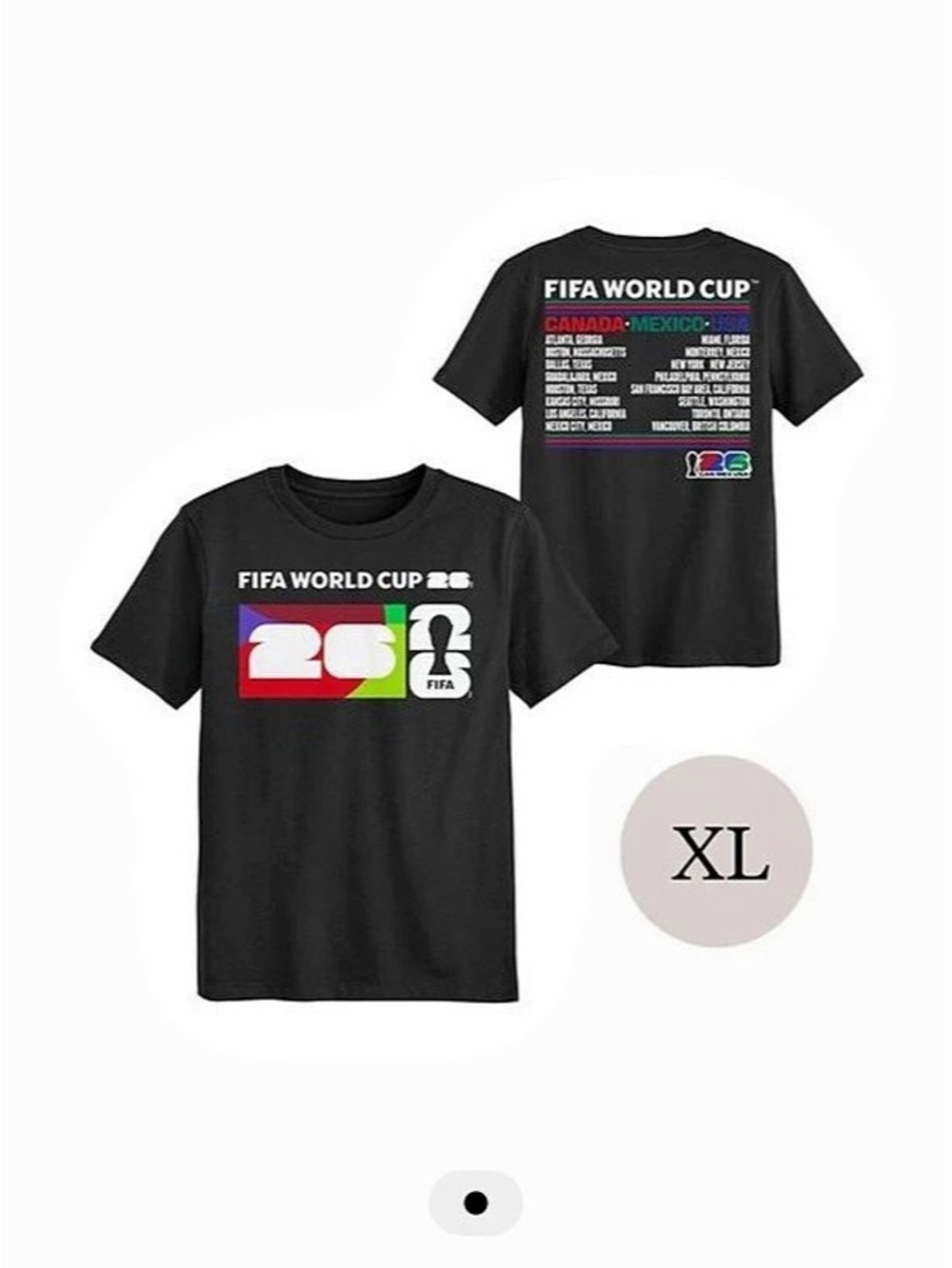 FIFA World Cup 26 Tour Graphic T-Shirt XL Black